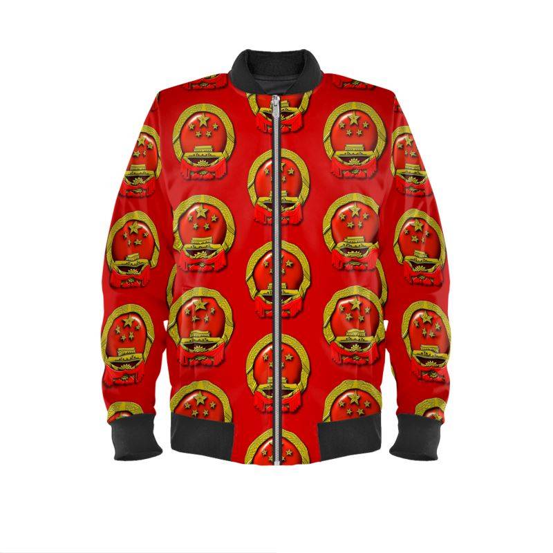 CHINA Mens Reversible Silk Bomber Jacket CHINA Mens Reversible Silk Bomber Jacket